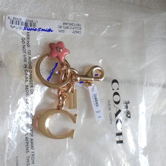 Coach Accessories - Coach Signature "C" with Wildflower Key Ring/Bag Charn